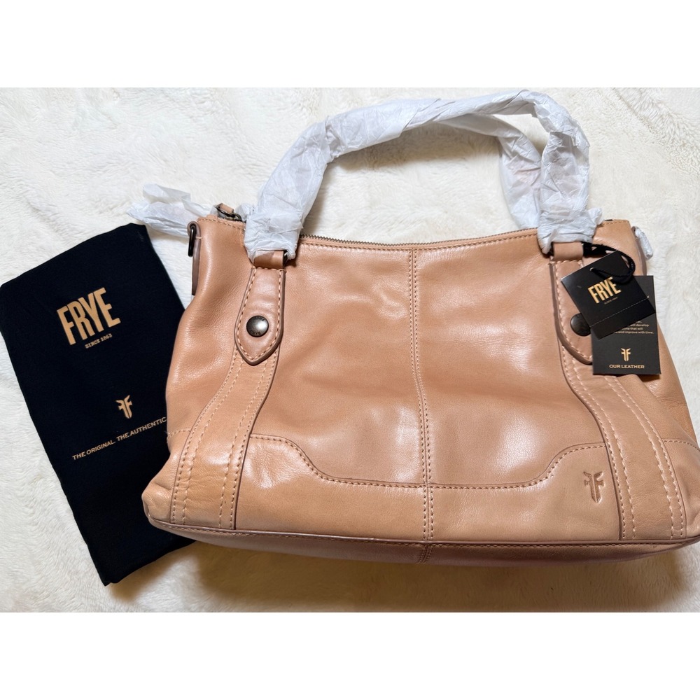 Frye Melissa Medium Satchel Evening Rose Leather Handbag NWT